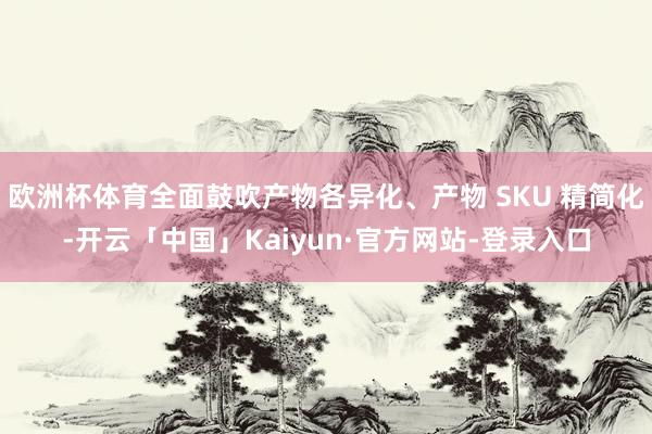 欧洲杯体育全面鼓吹产物各异化、产物 SKU 精简化-开云「中国」Kaiyun·官方网站-登录入口