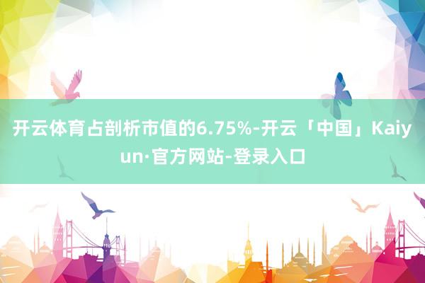 开云体育占剖析市值的6.75%-开云「中国」Kaiyun·官方网站-登录入口