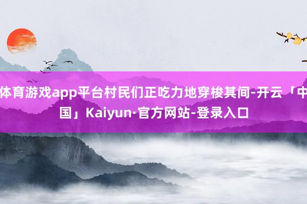 体育游戏app平台村民们正吃力地穿梭其间-开云「中国」Kaiyun·官方网站-登录入口